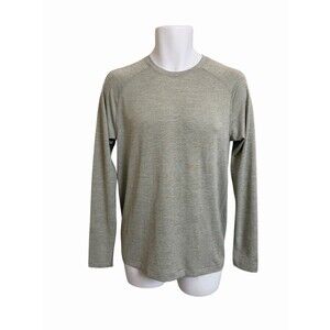 NWT All In Motion Men's S Heathered Green Seamless Athletic Tee Breathable Mesh